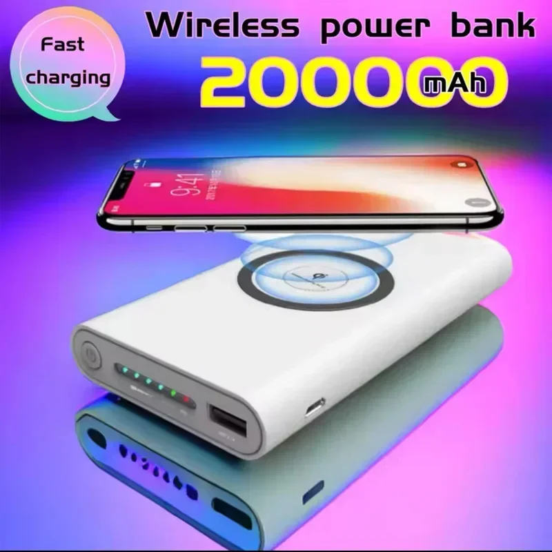 

2024 new 100,000 mAh high-capacity charging treasure wireless charging treasure mobile power supply