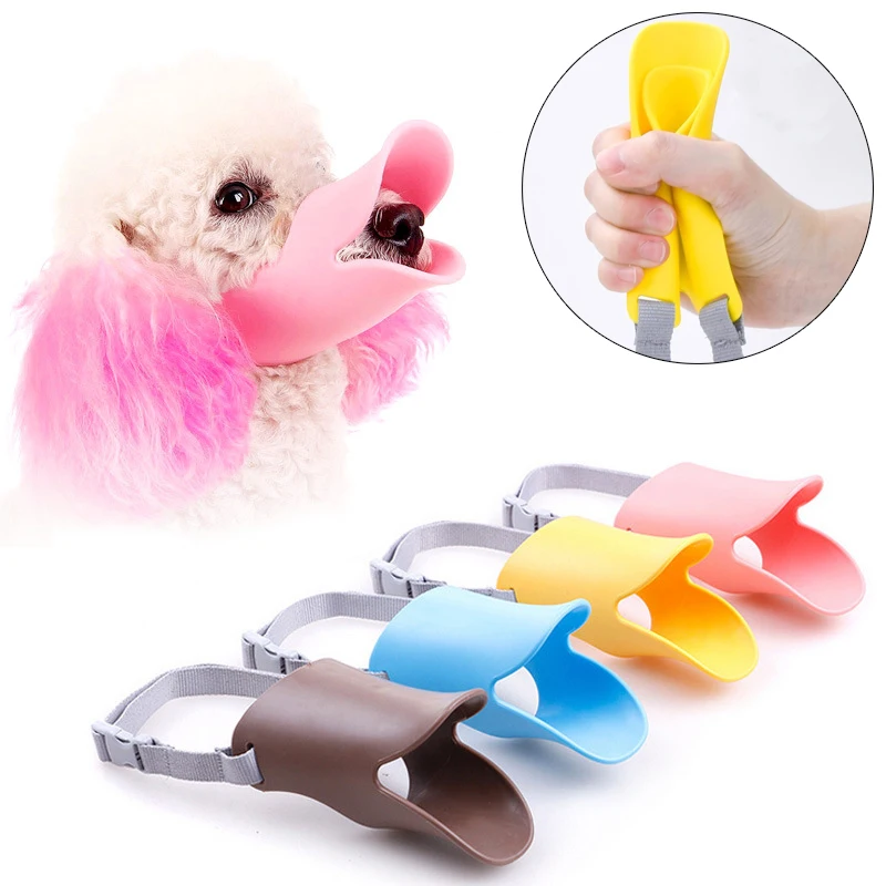 Cute Duck Bill Shape Puppy Dog Muzzles for Small Dogs Anti-bite Anti-barking Pet Face Mask Poodle Schnauzer masoctas Accessories