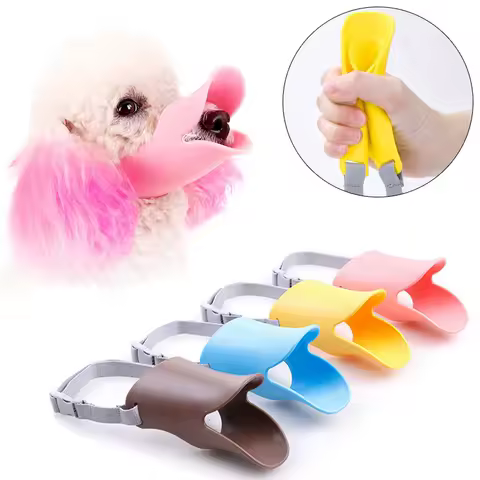Cute Duck Bill Shape Puppy Dog Muzzle for Small Dogs Anti-bite Anti-barking Pet Face Mask Poodle Schnauzer masoctas Accessories