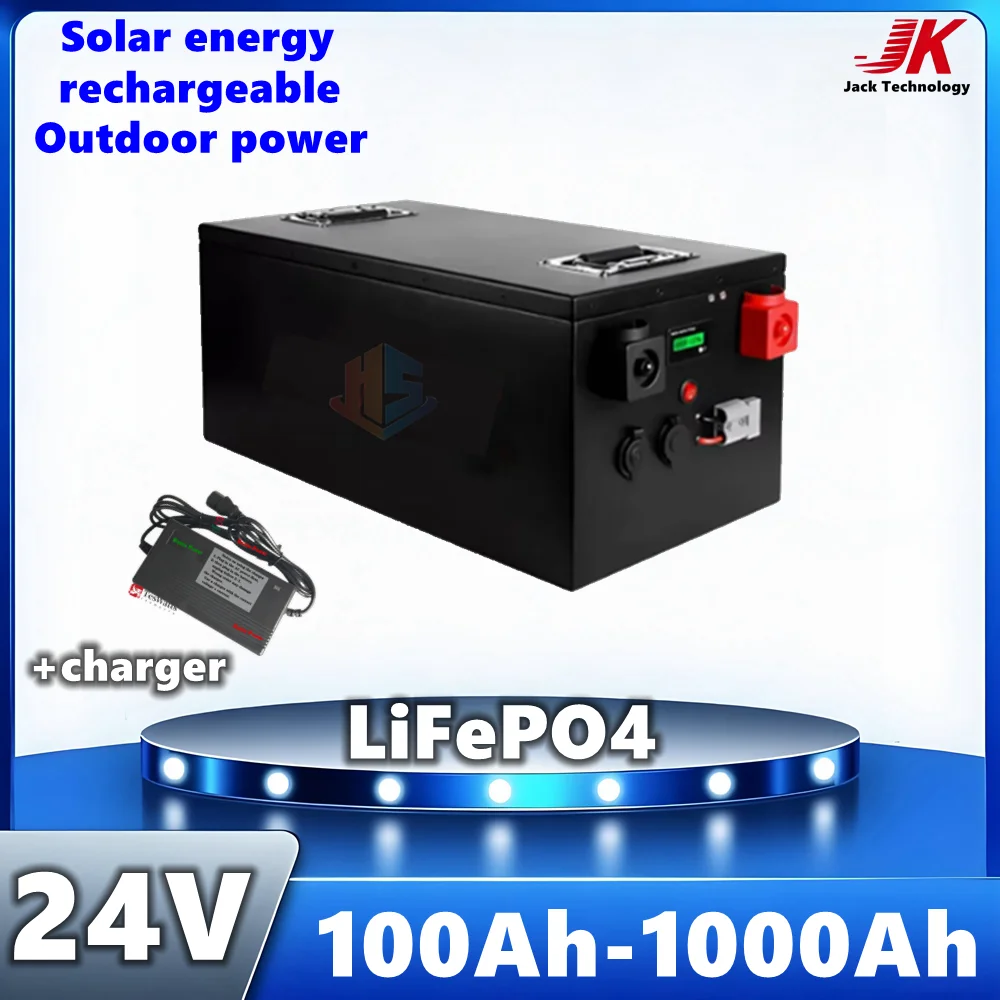 

Аккумулятор LiFePO4 24В для замены солнечных батарей, 300Ач, 200Ач, 500Ач, 600Ач, 800Ач, 1000Ач, с интеллектуальной BMS, 6000+ циклов, элементы класса А