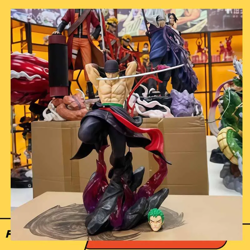

Anime One Piece Figurine Roronoa Zoro Action Figures Boiling Point Three Daggers Dragon Pvc Model Collection Gifts Toys