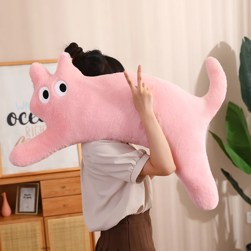 100CM Cute Soft Long Cat Pillow Plush Toys Stuffed Office Sleeping Cushion Bed Pillow Home Decor Gift Doll for Kids Girls