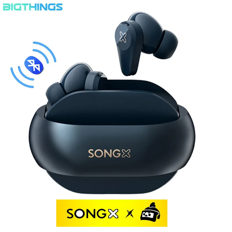 Wireless Headphones TWS Earbuds Bluetooth 5.2  In-Ear ANC Noise Cancellation Dual Connections Song X Headsets 6 Microphones