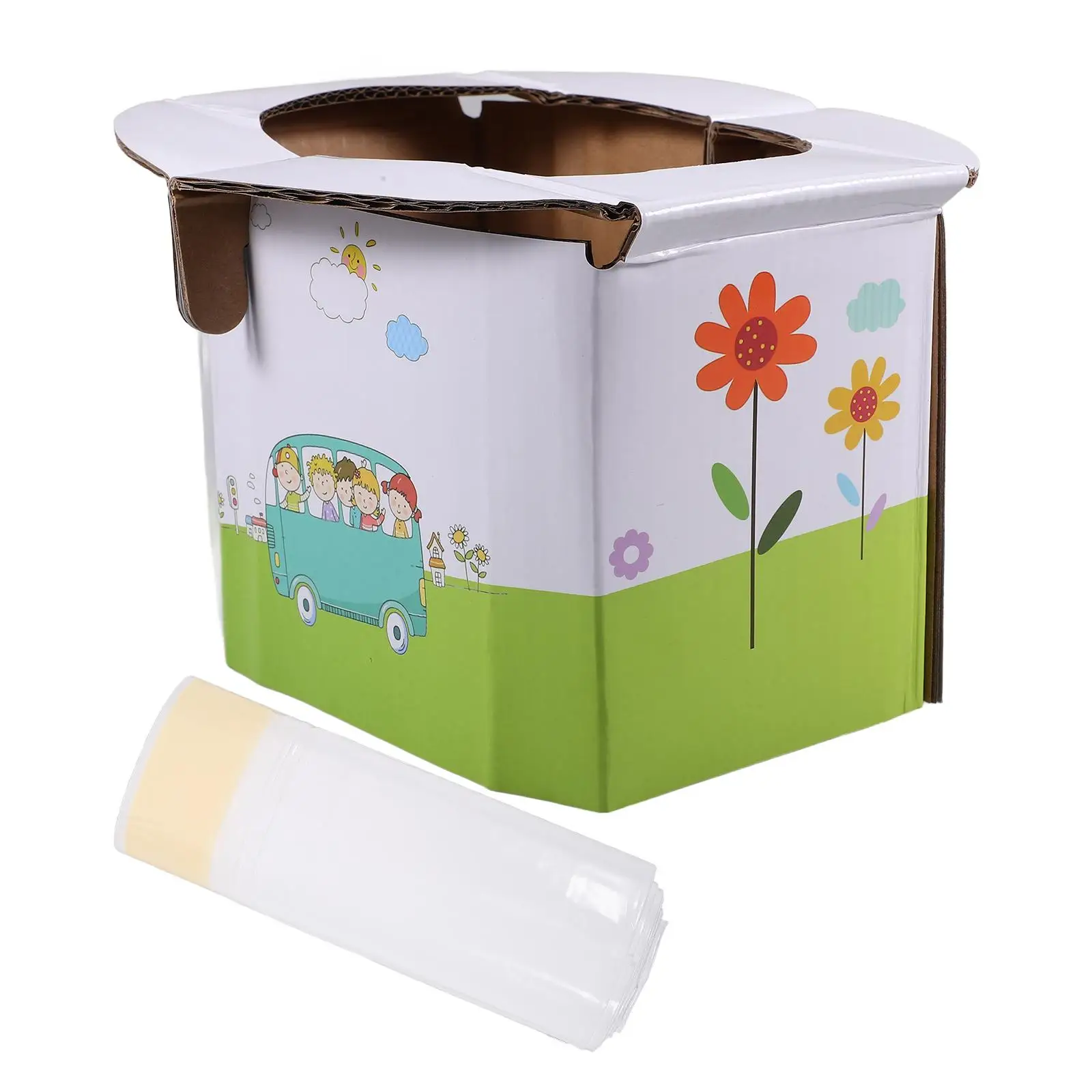 Portable Potty Seat Baby Toilet Training Folding High Quality Plastic Cardboard Child Easy Use Home Camping Car Lightweight