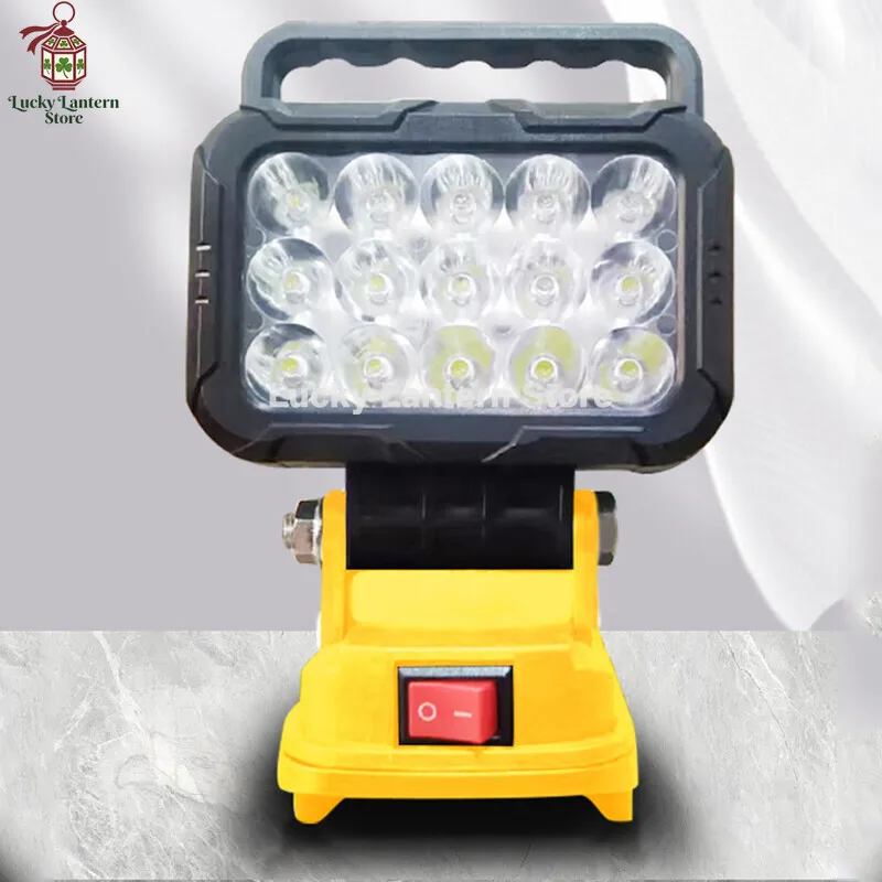 Portable 2/3-inch For DeWalt 20V LED Work Light Handheld Searchlight Camping Fishing Flashlight USB Rechargeable Emergency Lamp