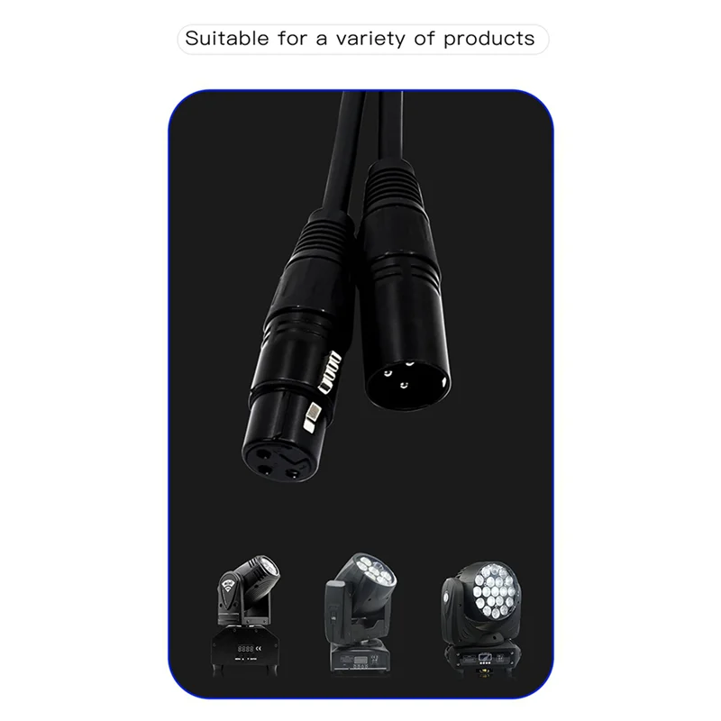 2X Adapter Converter DMX Cable Extension Cable XLR 3 Pin To RJ45 Network Connector(Male)-AT30