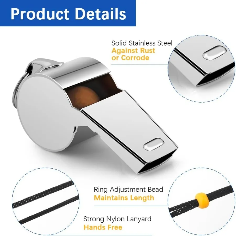 صافرة صافرة للمدربين صفارات رياضية للبالغين المدربين صفارات مع الحبل كرة القدم صافرة بصوت عال هش صافرة Em #3