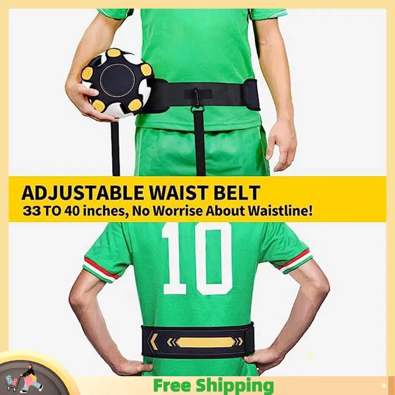 

X08A Football Auxiliary Belt For Kids,Kick Throw Control Skills Solo Practice Practise Aid Adjustable Waist Belt