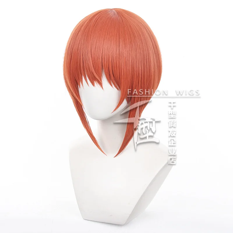 Anime Kagura peruka do cosplay symulowana skóra głowy żaroodporne peruki syntetyczne Kagura 35cm kobiety dziewczęta + czapka z peruką