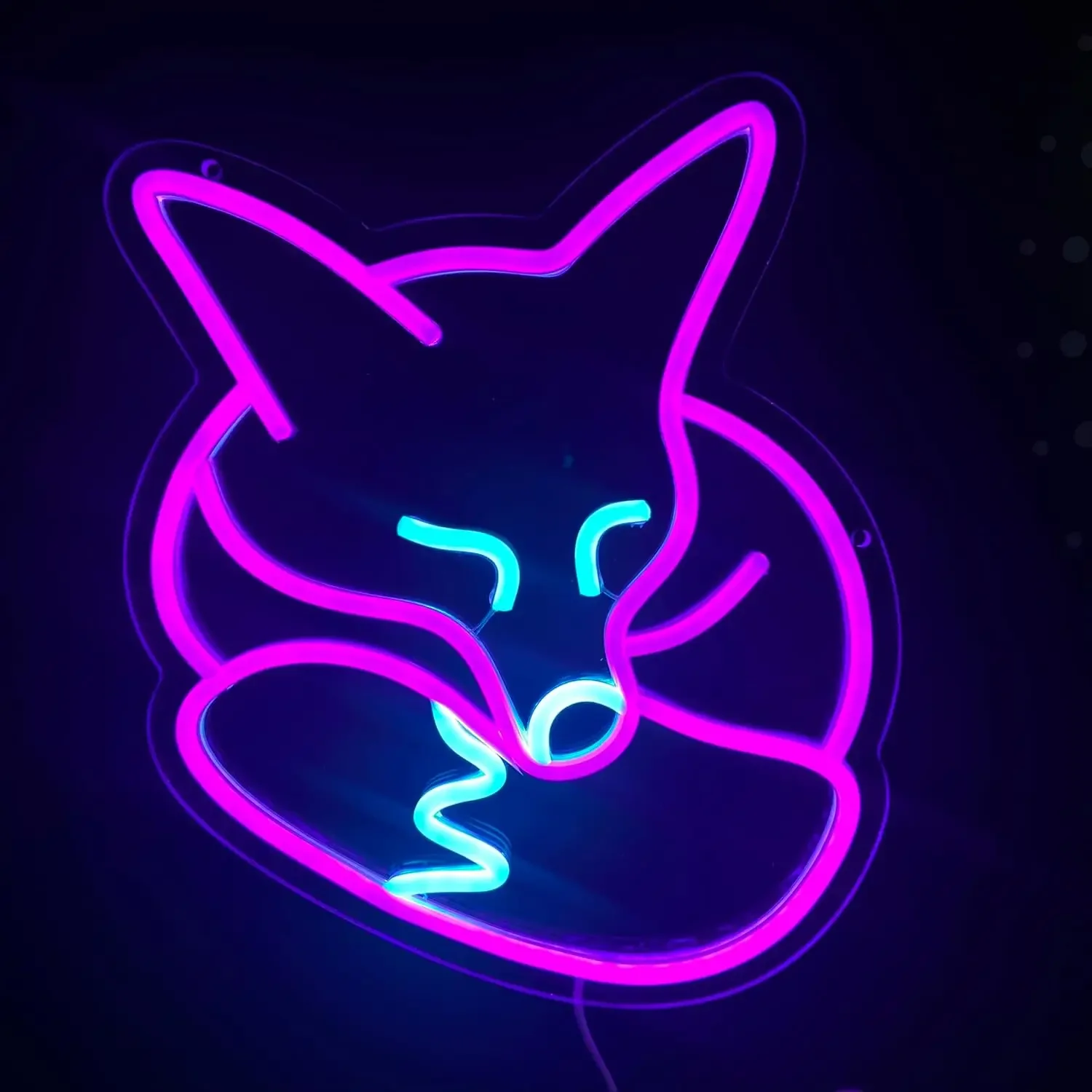 

Неоновые вывески Fox с питанием от USB, светодиодные неоновые огни для декора стен, детская игровая комната, декоративные девушки, день рождения, Рождественский подарок
