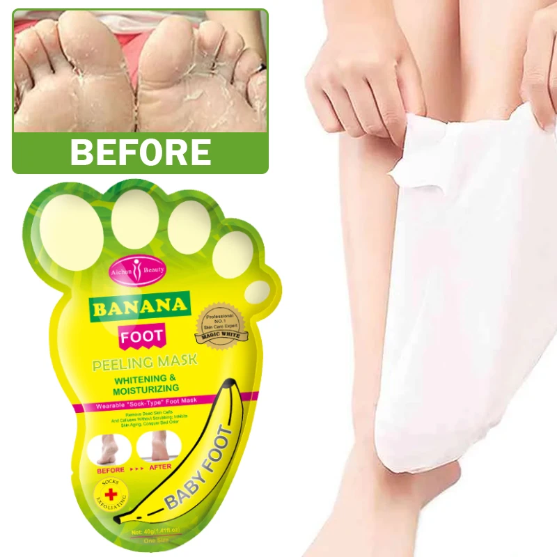 Feet Exfoliating Foot Masks Spa Moisturizing Remove Dead Skin Peeling Anti Cracked Nourish Pedicure Socks Exfoliation Foot Care