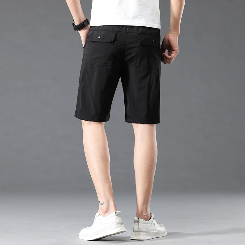 Shorts Men\'s Summer Thin Straight Quick-drying Breathable Loose Casual Beach Pants Knee-length Khaki Gray Male Short Pants