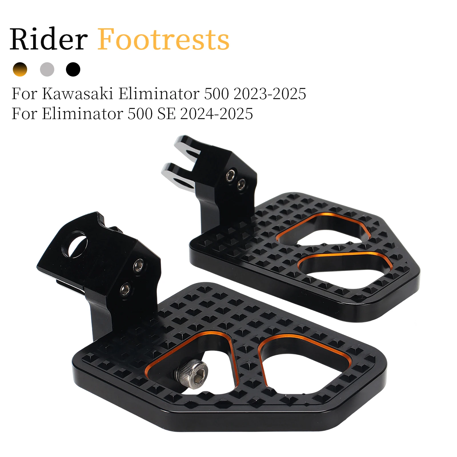 

Motorbike Rider Footboards Wide Footpegs For Kawasaki Eliminator 500 2023-2025 Eliminator 500 SE 2024-2025 Front Floorboards
