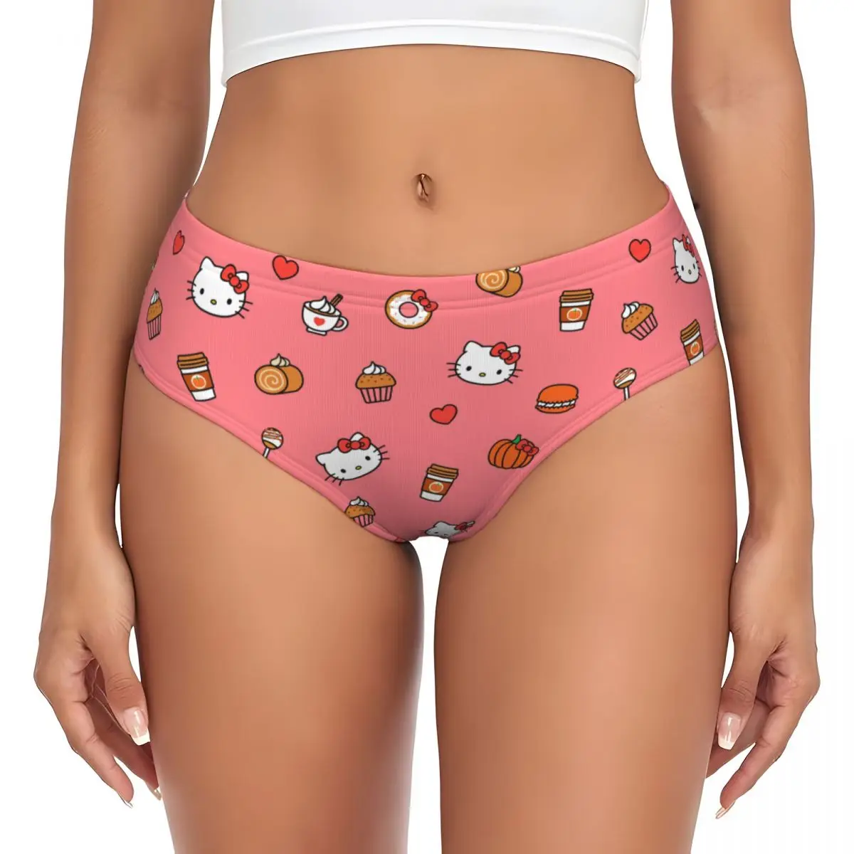 Women's Sanrio Hello Kitty Brief Underwear Soft Breathable Briefs Panties