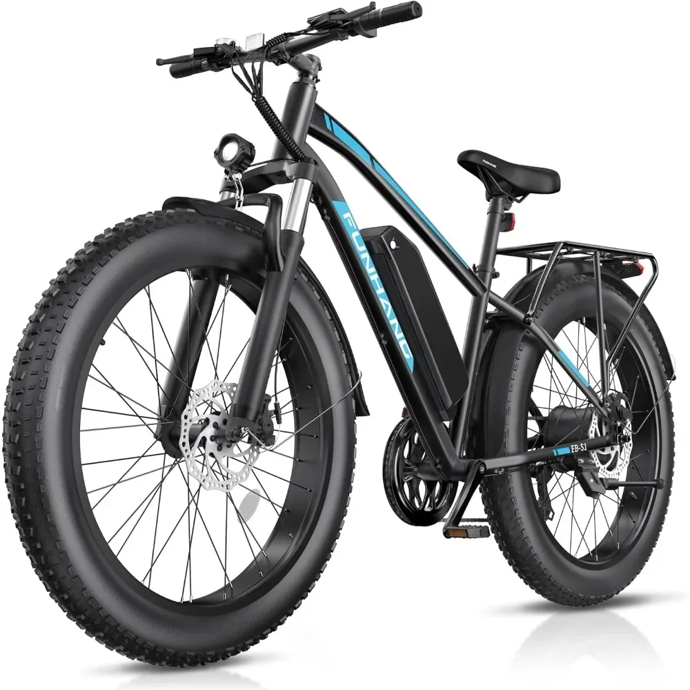 Electric Bike , Peak 750W Ebike,25MPH 60Miles Electric Mountain Bike,26  Fat Tire Adult Electric Bicycle with 48V 13AH Battery