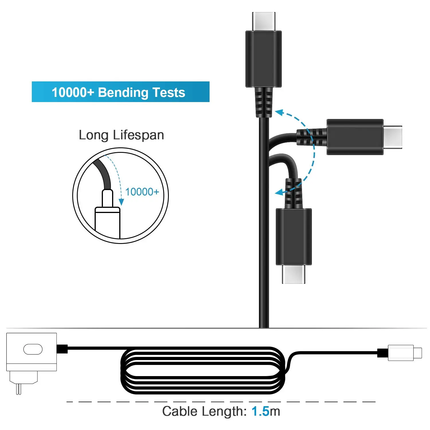Nintend Switch 5 V 3 A / 15 V 2.6 A 전원 공급 장치 여행용 충전기(1.5m USB 유형 C 충전 케이블 포함) 스위치 라이트용 TV 지원