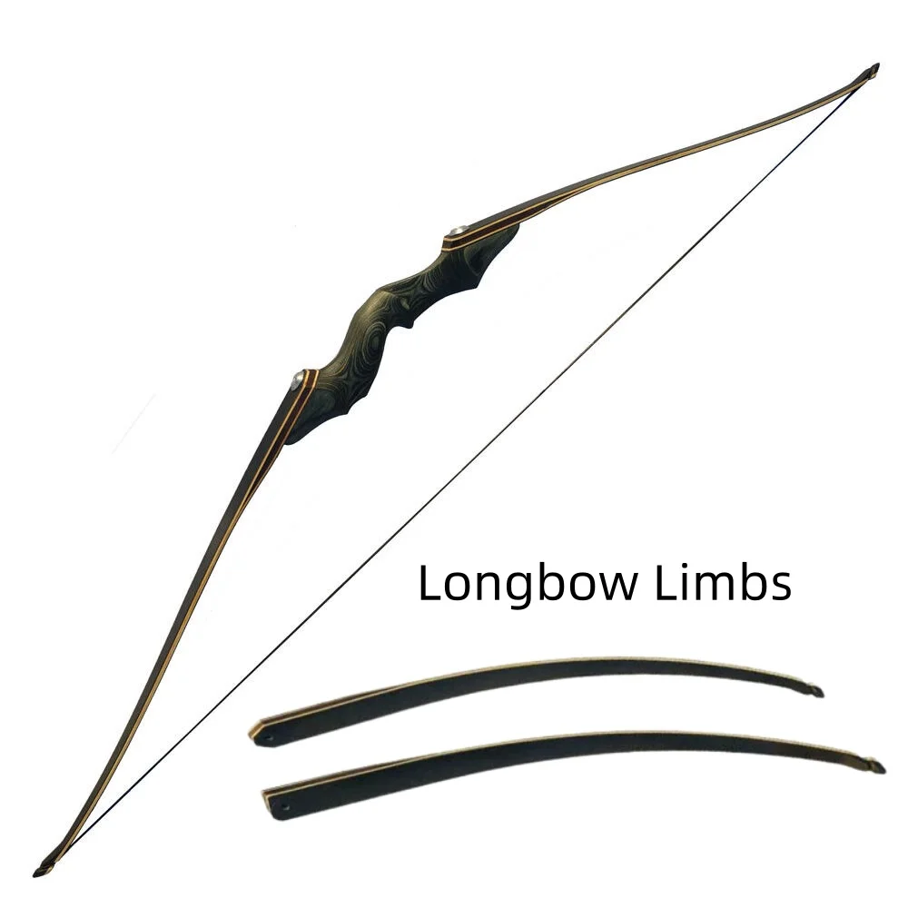 25-60lbs Long Bow Limbs Recurve Bow Limbs Takedown Bamboo Core Archery Hunting Target