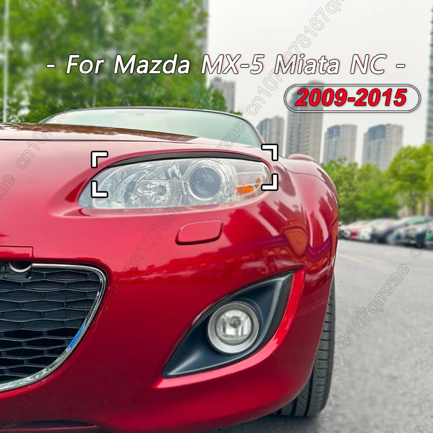 

Наклейки на передние фары, брови для Mazda MX-5 Miata NC FACELFT 2009-2015, автомобильные наклейки, накладки на веки, внешние автомобильные аксессуары