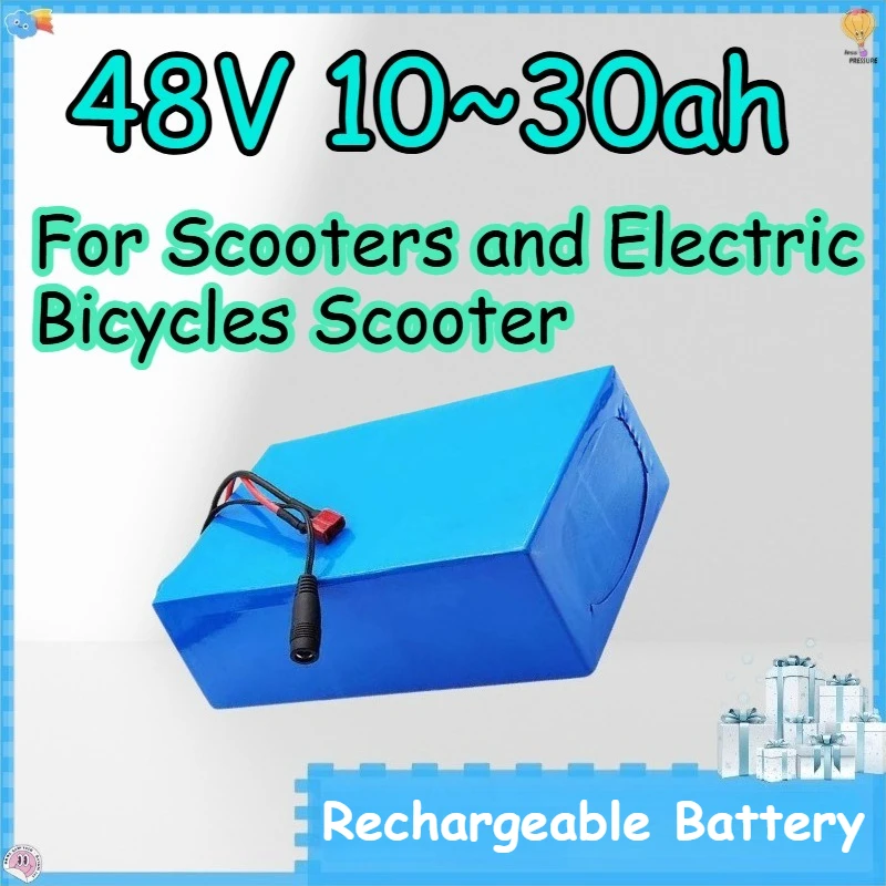 48V 10~30ah Rechargeable Batteries for Scooters and Electric Bicycles Scooter Lithium-ion Battery Pack