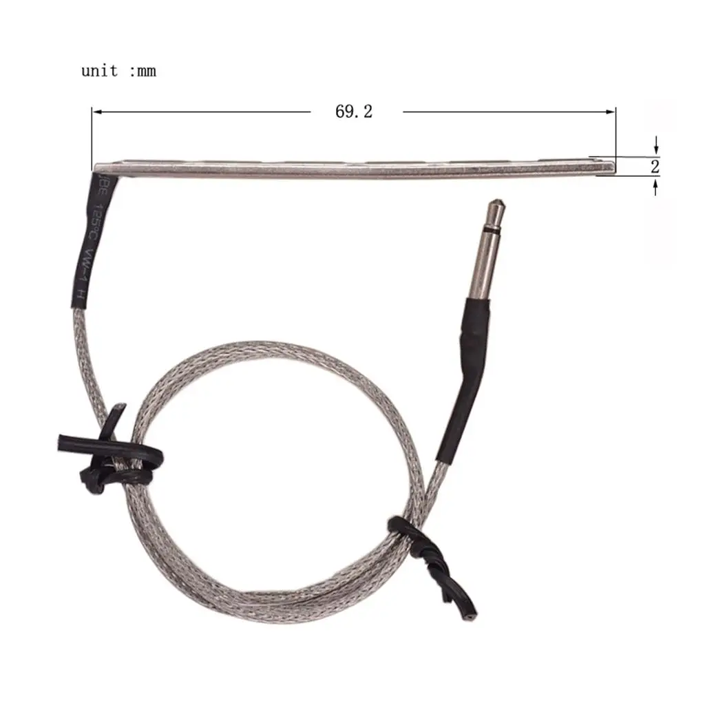 Rod Piezo Pickup Easy Install Piezo Acoustic Guitar Mic Transducer for Cigar Box Guitar Parts