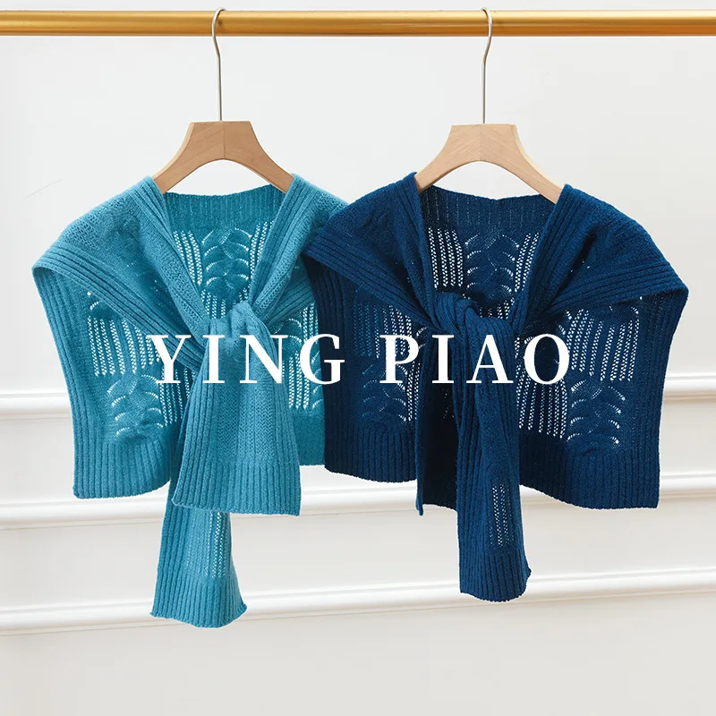 

Вязаная накидка из 100% шерсти с кружевом - роскошная всесезонная шаль-накидка в стиле бохо, шикарная, элегантная