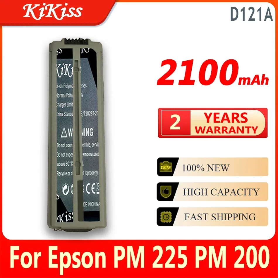 

KiKiss Li-ion Battery D121A (C12C831082) 2100mAh For Epson PictureMate 200 Charm PM 200/Printer Charm PM 225 Bateria