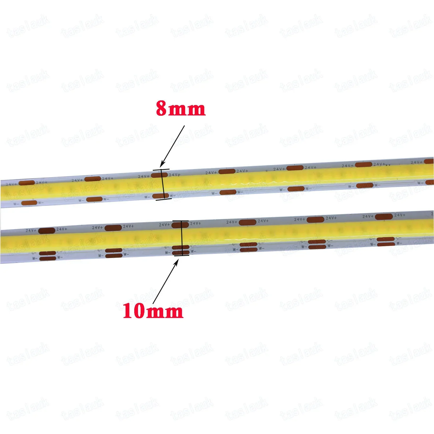 FCOB CCT RGBCCT RGB LED Strip tape 5M 10M 624 608 LEDs 24V DC Flexible FOB COB 10mm Led-leuchten RA90 2700K 6000K Linear Dimmble