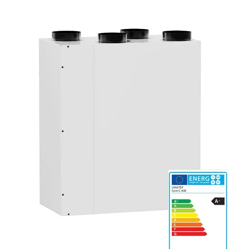 LANSTEP Double Flow VMC Heat Recovery System With Counterflow Exchanger, Vertical Installation For European Market