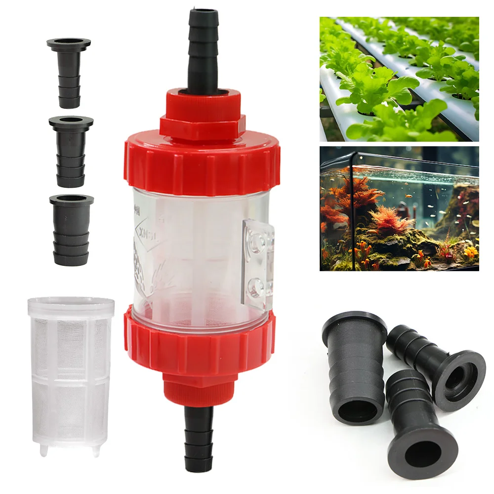 15/20/25mm 40mesh Garden Hose Adapter Barb Joint Agricultural Plastic Prefilter Impurities Filter Irrigation Watering Strainer