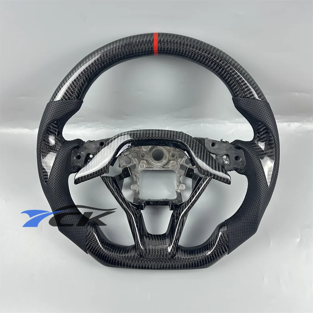 

Custom Black Carbon Fiber Leather With decorative frame Steering Wheel Fit for 2018 2019 2020 2021 2022 2023 Honda Accord