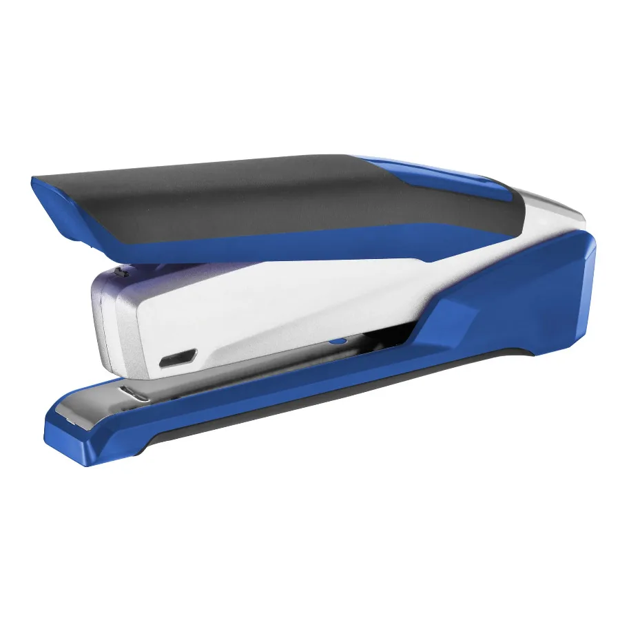 Bostitch InPower? Spring-Powered Premium Desktop Stapler, 28-Sheet Capacity, Blue/Silver