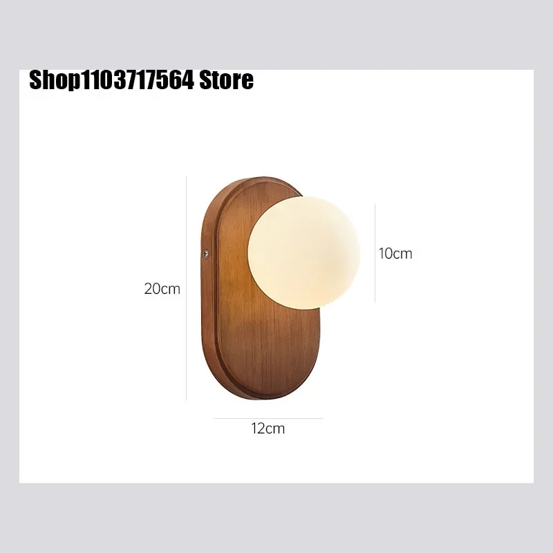 

minimalist solid wood Japanese new bedroom wall lamp wabi-Sabi bedside lamp aisle lamp porch lamp wall retro lamps