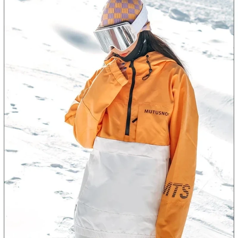 

2025 Hooded Snowboard Wear Men Tracksuit Woman Snow Jackets Sports Mountain Female Outerwear Windproof Coats Warm Ski Clothing