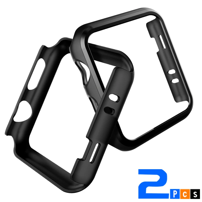2 шт./1 партия, тонкие аксессуары для часов Apple watch, чехол для Apple Watch 1/2/3 поколения, черный тонкий Чехол