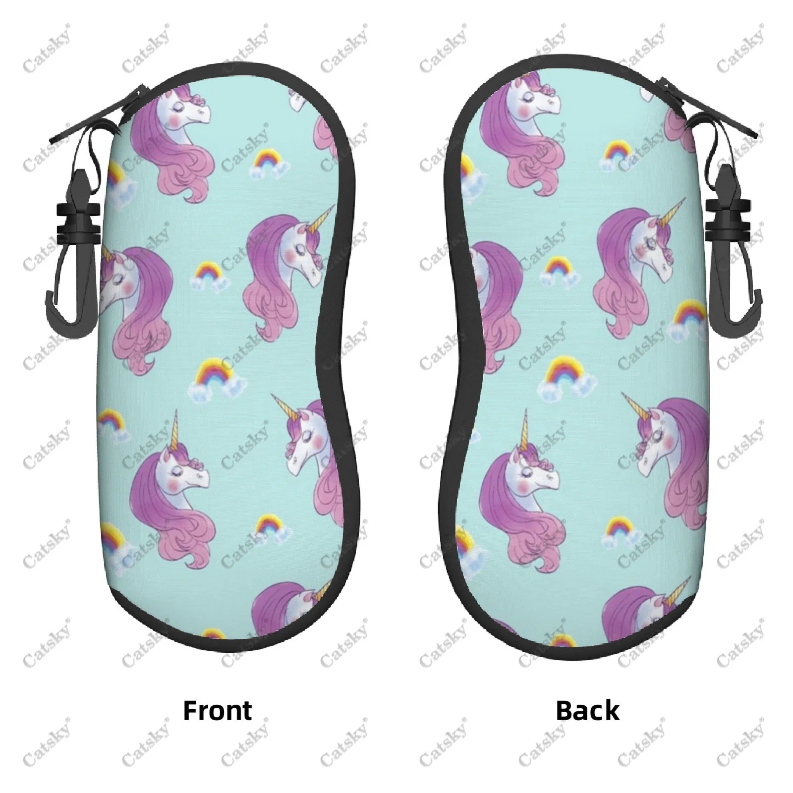 Sac de rangement pour lunettes de soleil imprimé pour hommes et femmes, étui à lunettes de dessin animé Nairobi Orn, motif classique, fermeture éclair de voyage