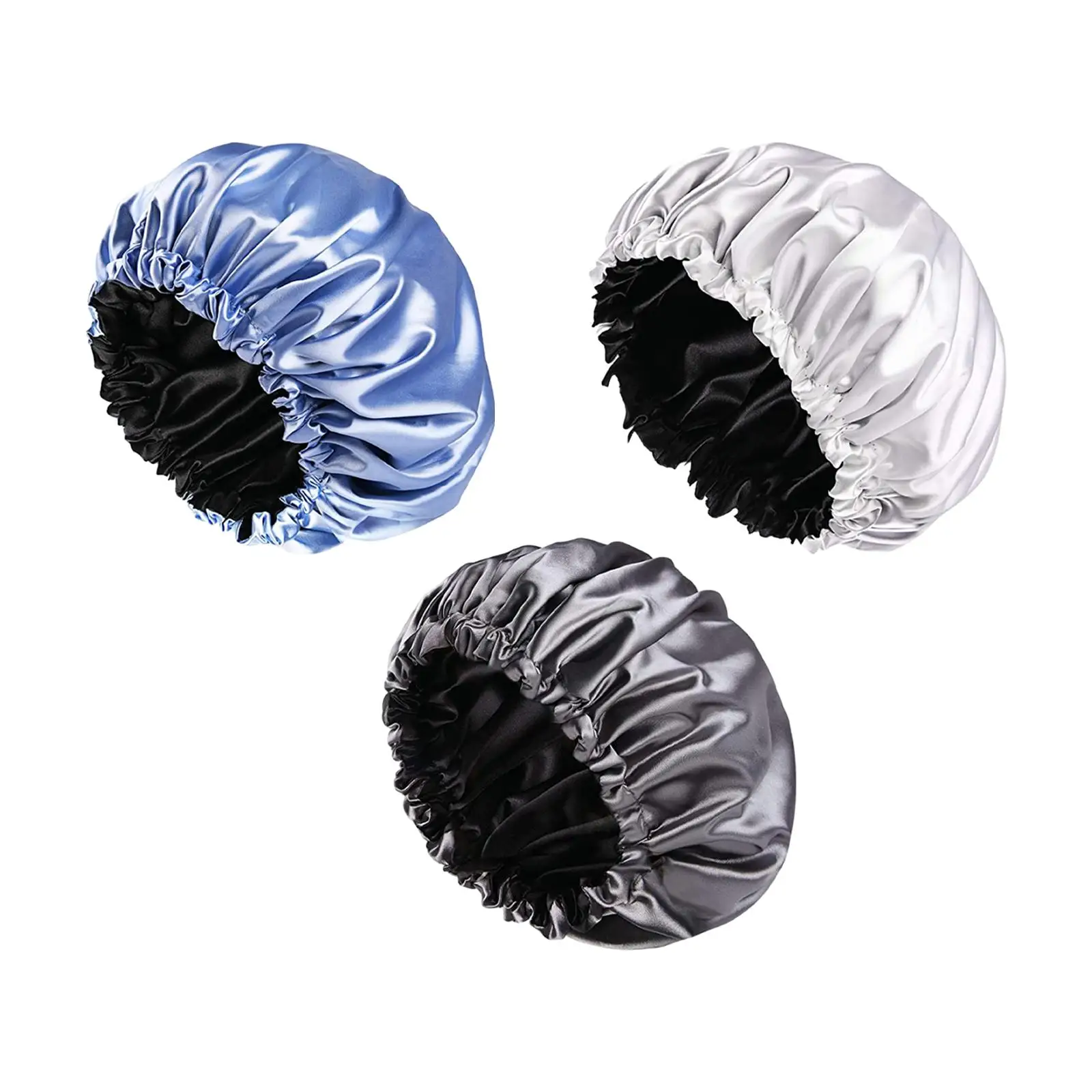 Sleeping Bonnet 36cm Lightweight Bath Cap Elastic Sleep Cap Satin Sleep Cap Turban Wrap for Long Straight Hair Hair Care SPA