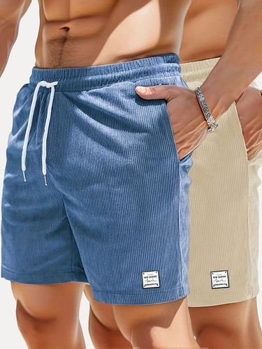 Imagen 1 del producto Novedad de verano, pantalones cortos deportivos para hombre, ropa cómoda con cintura elástica, pantalones cortos transpirables para hombre, pantalones cortos informales para hombre