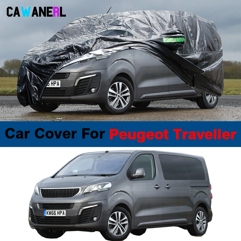 Waterproof Car Cover MPV Anti UV Sun Shade Snow Rain Wind Protection Cover For Peugeot Traveller (Passenger Model) 2016-2023