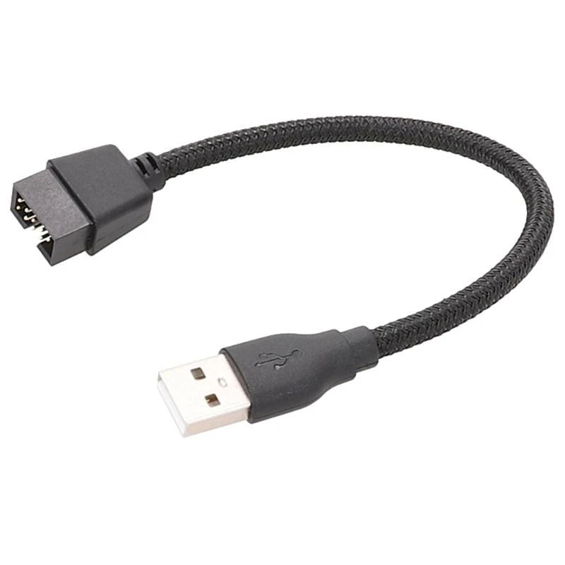 

62KA USB A Male to 9 Pin Male PC Mainboard Internal Data Extension Cable Smooth