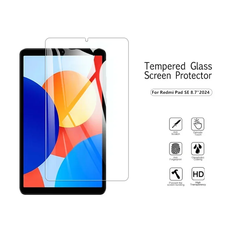 Temepred Glass for Xiaomi Redmi Pad SE 8.7inch Protective Tablet Glass on Xiaomi Redmi Pad SE 4G 8.7inch Screen Protector