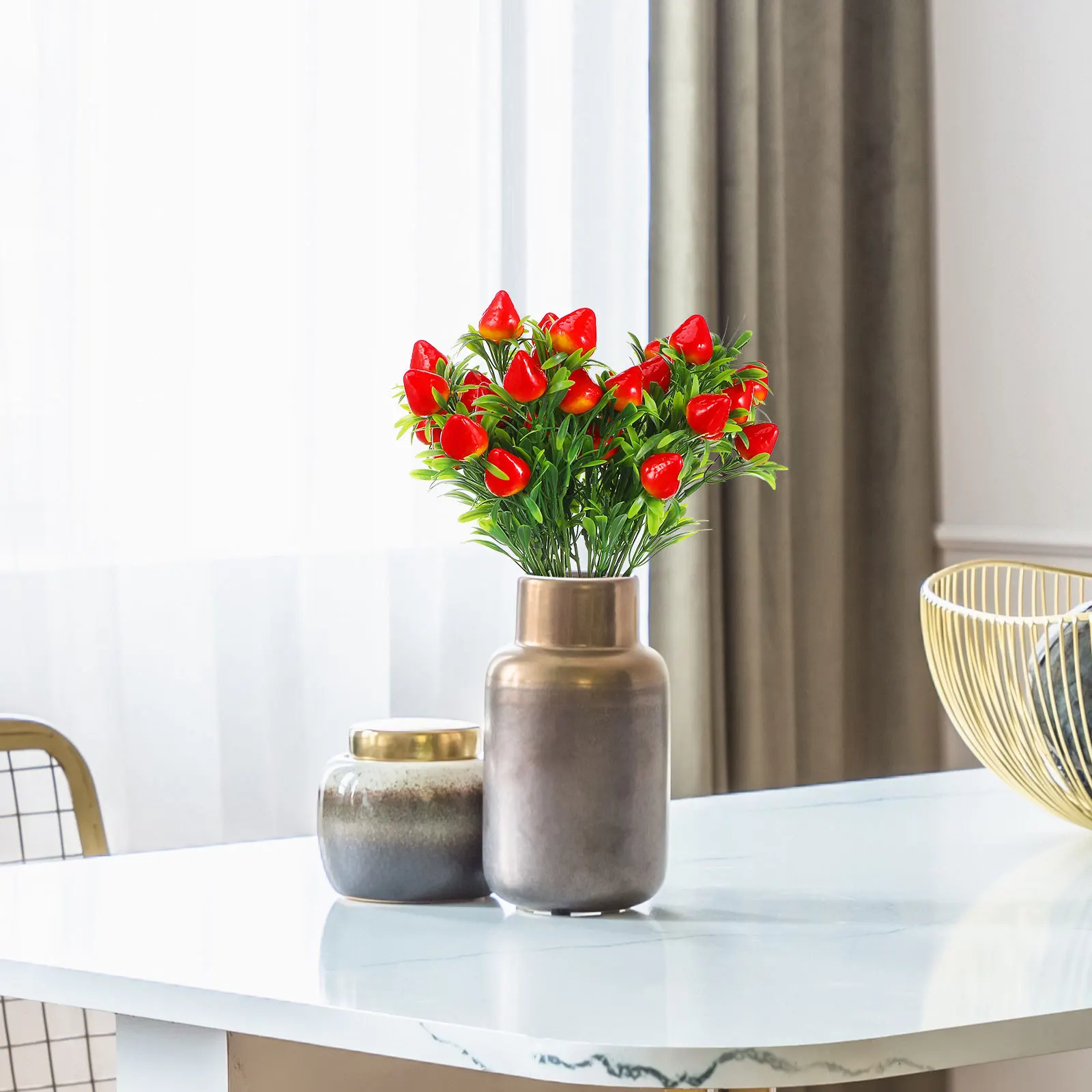 

3Pcs Fake Strawberries Decoration for Party Home Decor Realistic Visual Experience DIY Fake Strawberries DIY Strawberry Decor