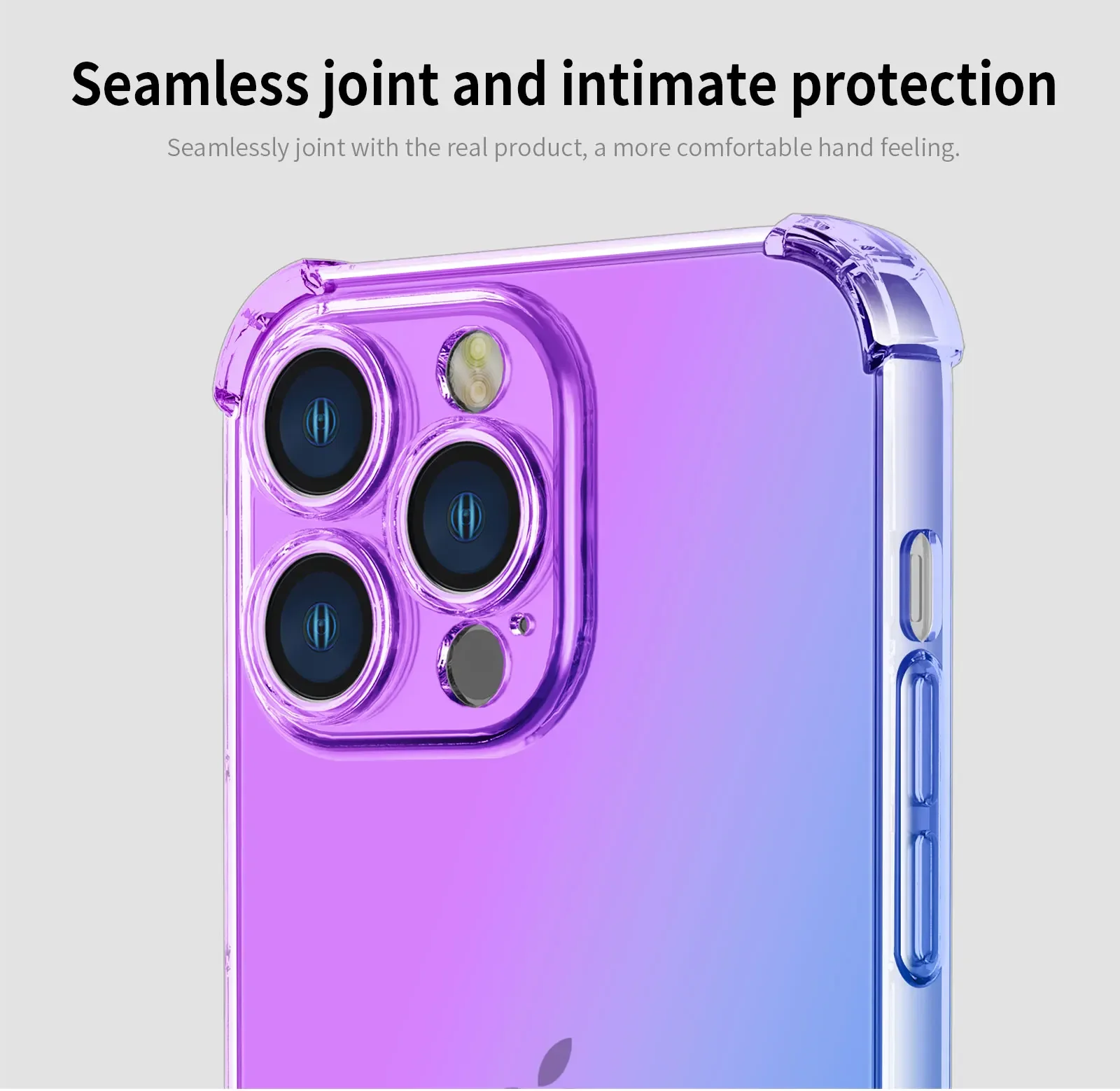 Custodia in TPU con Airbag sfumato per iPhone 16 15 Pro Max 14 Plus 13 12 Mini 11 XR XS Max SE Cover antiurto Fundas Coque Shell