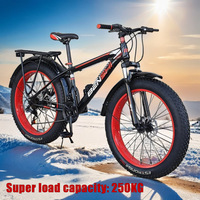 24/26 inch MTB fat tire snow bike hydraulic shock absorption Cross Country Fatbike 27 speed Downhill bicicleta exercise Bicycle