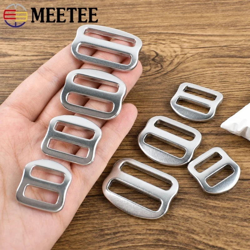5/10/20Pcs Aluminum Alloy Metal Buckle Tri-Glide Slider Hook for Pet Collar Bag Straps Webbing Adjust DIY Hardware Accessories