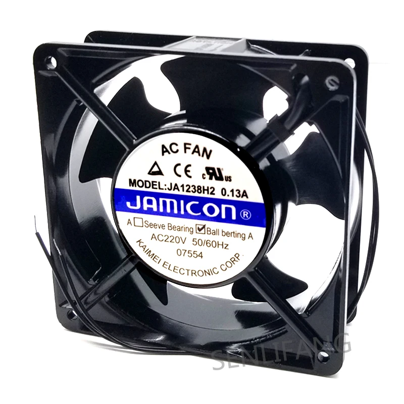 NEW for JAMICON JA1238H2 12038 AC220V 0.13A  2line bearing cooling fan