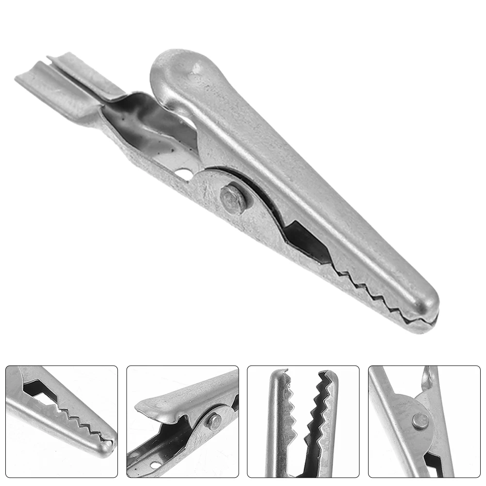 

8pcs Stainless Steel Alligator Clips Durable Crocodile Test Leads Electrical Wire Connection Temporary Mini Clamps