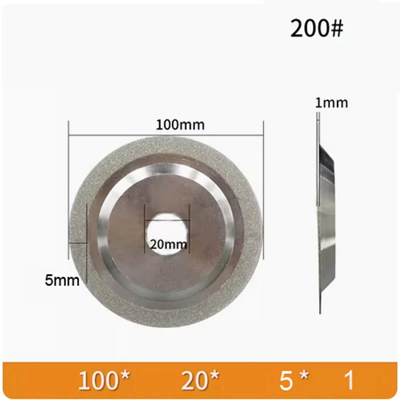 100mm Alloy Straight-Edge 3A1 Diamond Grinding Wheel Milling Cutter Ceramic CBN Blade Glass Stone Grinder for Precision