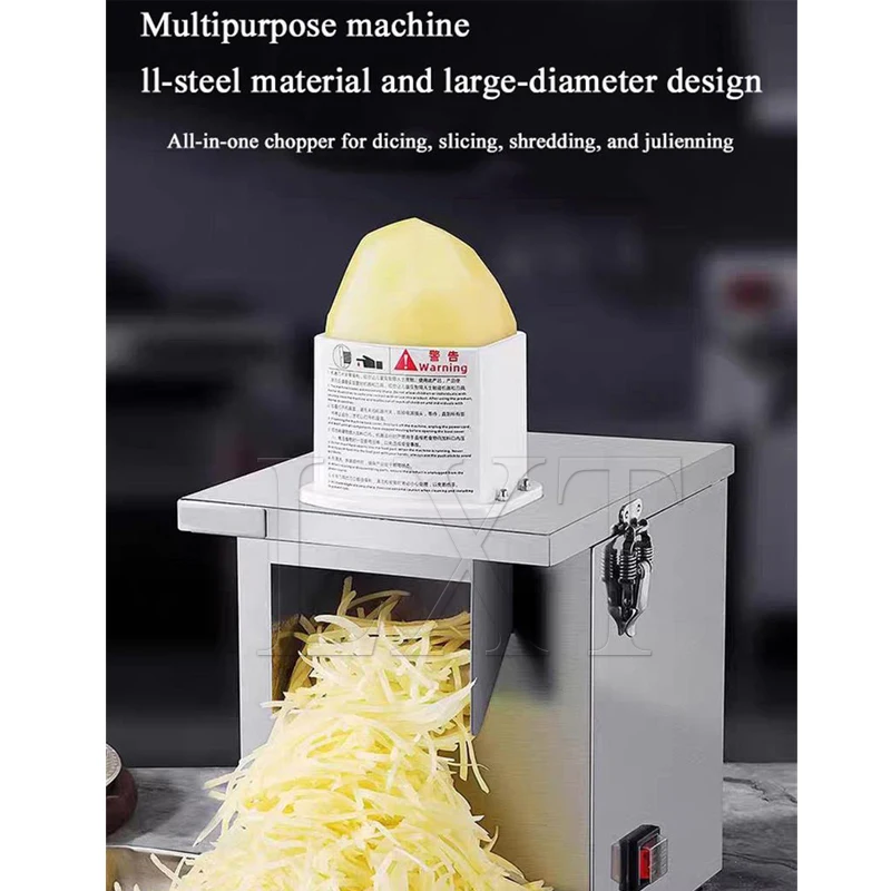 Commercial Stainless Steel Electric Shredder Machine Multifunctional Vegetable Cutter Slicer for Restaurant Potato Lemon Use