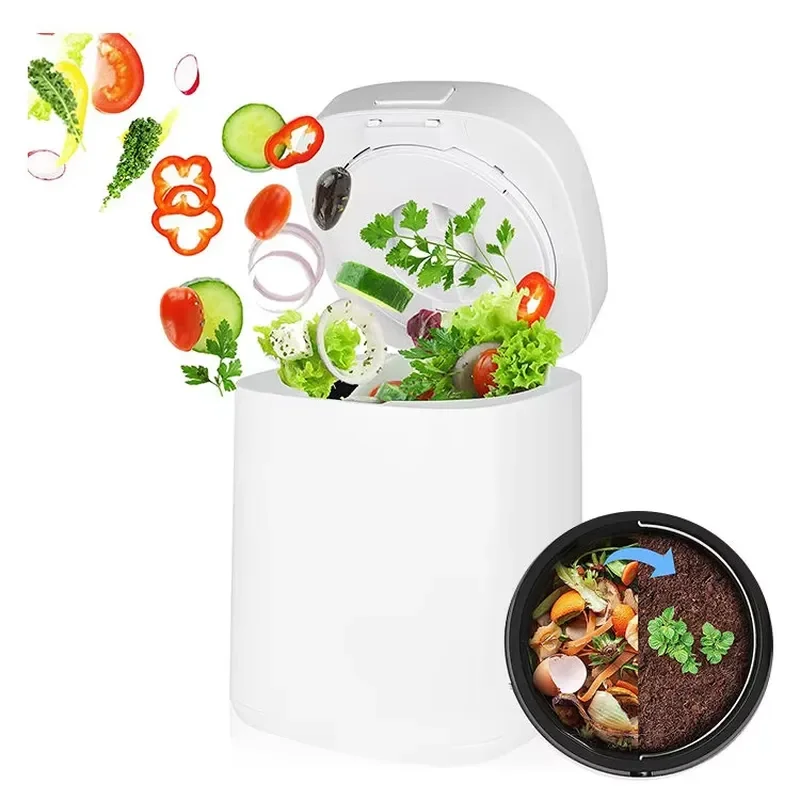 Electric Kitchen Food Waste Disposer Home Composter Machine Organic Garbage Recycling System for Household Eco Friendly