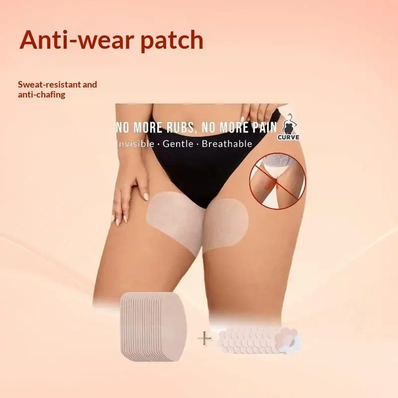 20pcs 10 Sheets Disposable Non- Thigh Anti-Friction Pads And 10 Sheets Disposable Breast Pads, Anti-Chafing Thigh Protection Pa